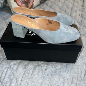 Nanette Lepore suede mules with heel